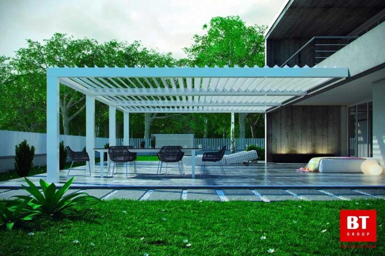 Bioklimatska pergola R600 Klima – Prizma reference v Mariboru